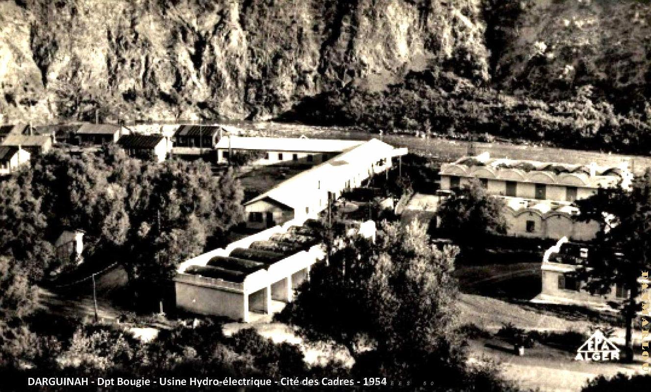 Darguinah - Bougie  Usine Hydro-electrique -- Cite des Cadres - 1954.jpg